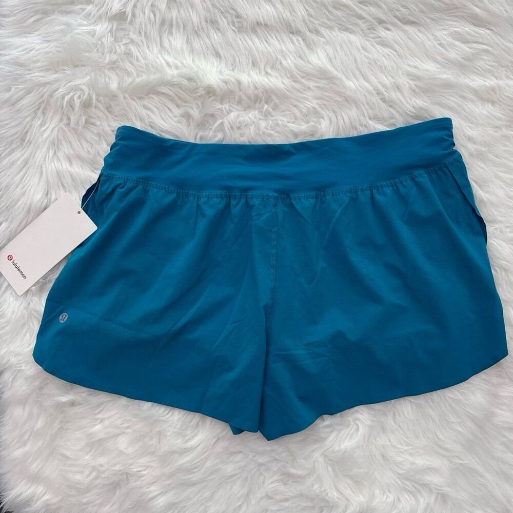 Lululemon Fast and Free High Rise Classic Fit Split Short 3" Hawaiian Blue XL - Picture 7 of 11